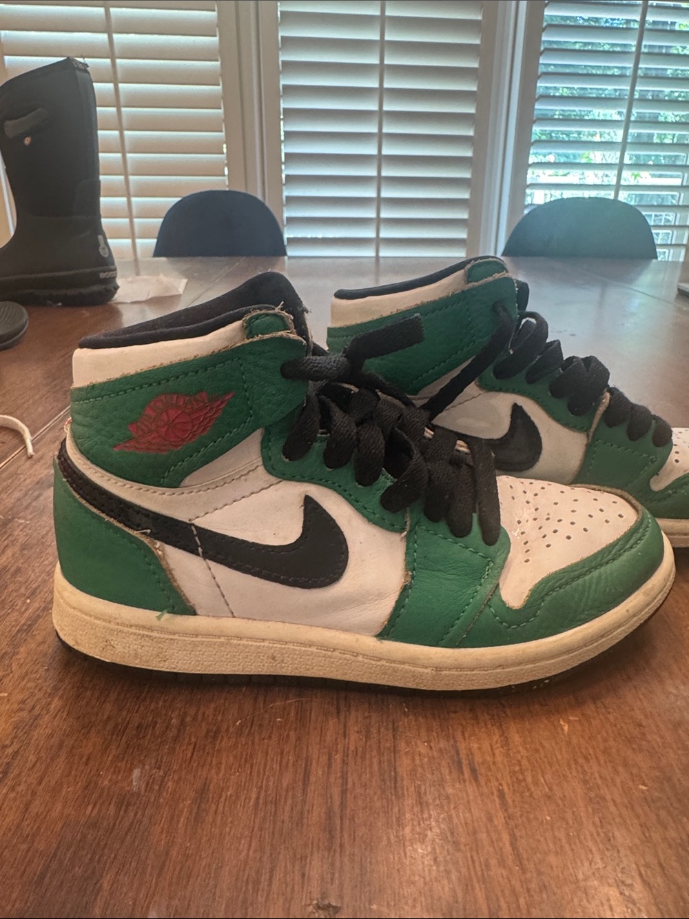 Nike Air Jordan 1 Mid Green/White/Black Men’s Sneakers